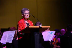 BCSA Chairperson, Pat Chavez - pre-concert announcements
