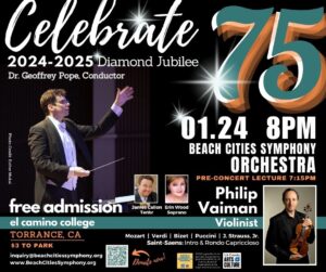 BCSO Jan 24th FREE Classical Concert at El Camino College, 8pm