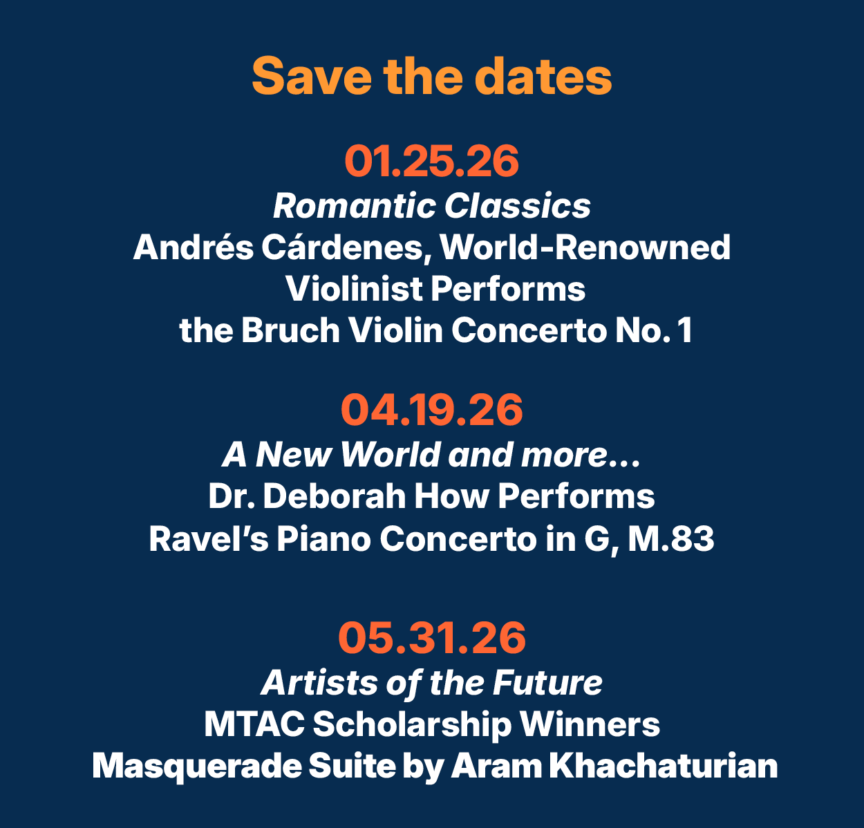 UPDATED SAVE THE DATES CONCERTS 2 -4